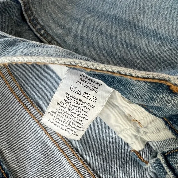Everlane Women’s  Light Blue Boyfriend Straight Jeans - Picture 2 of 7